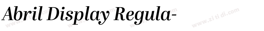 Abril Display Regula字体转换